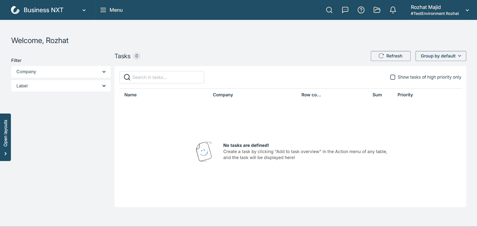 Getting Started with Business NXT