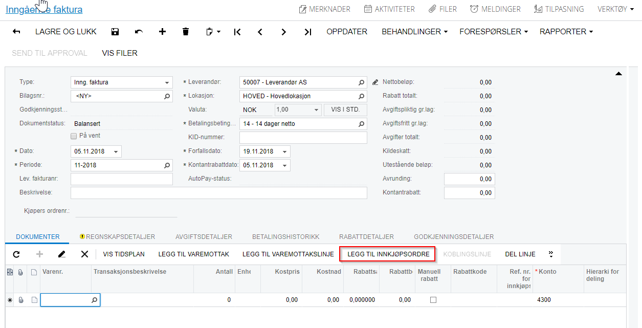 Legg til innkjøpsordre på Inngående faktura.png