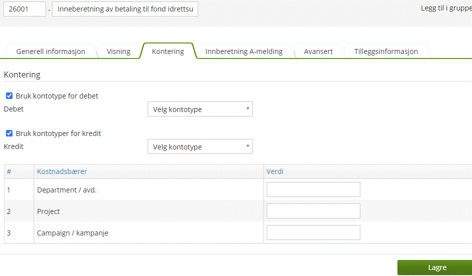 Rapportering av betaling til fond for idrettsutøvere - sponsor