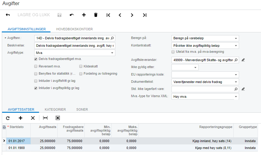 Process proportional deduction for VAT, Visma Net