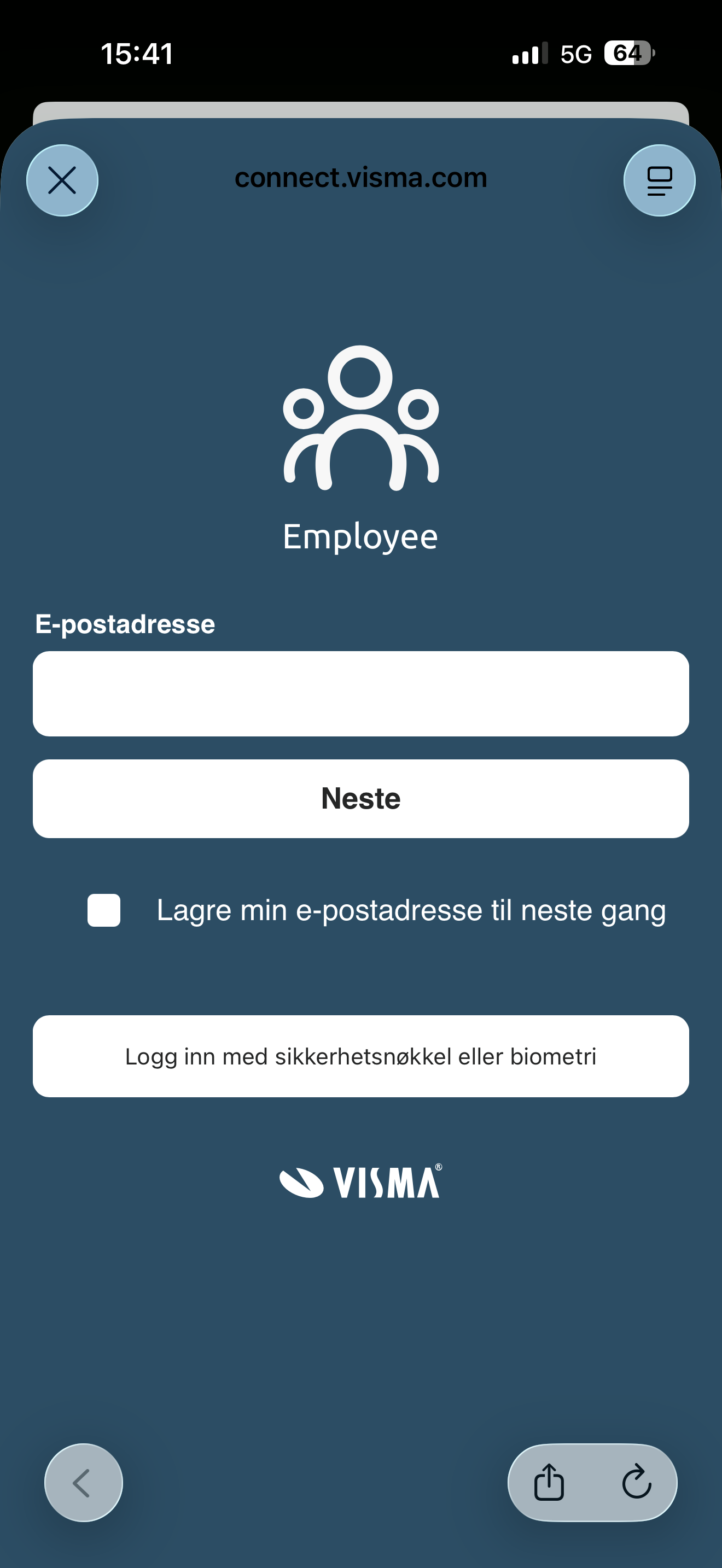Visma Employee App / lønnsslipp