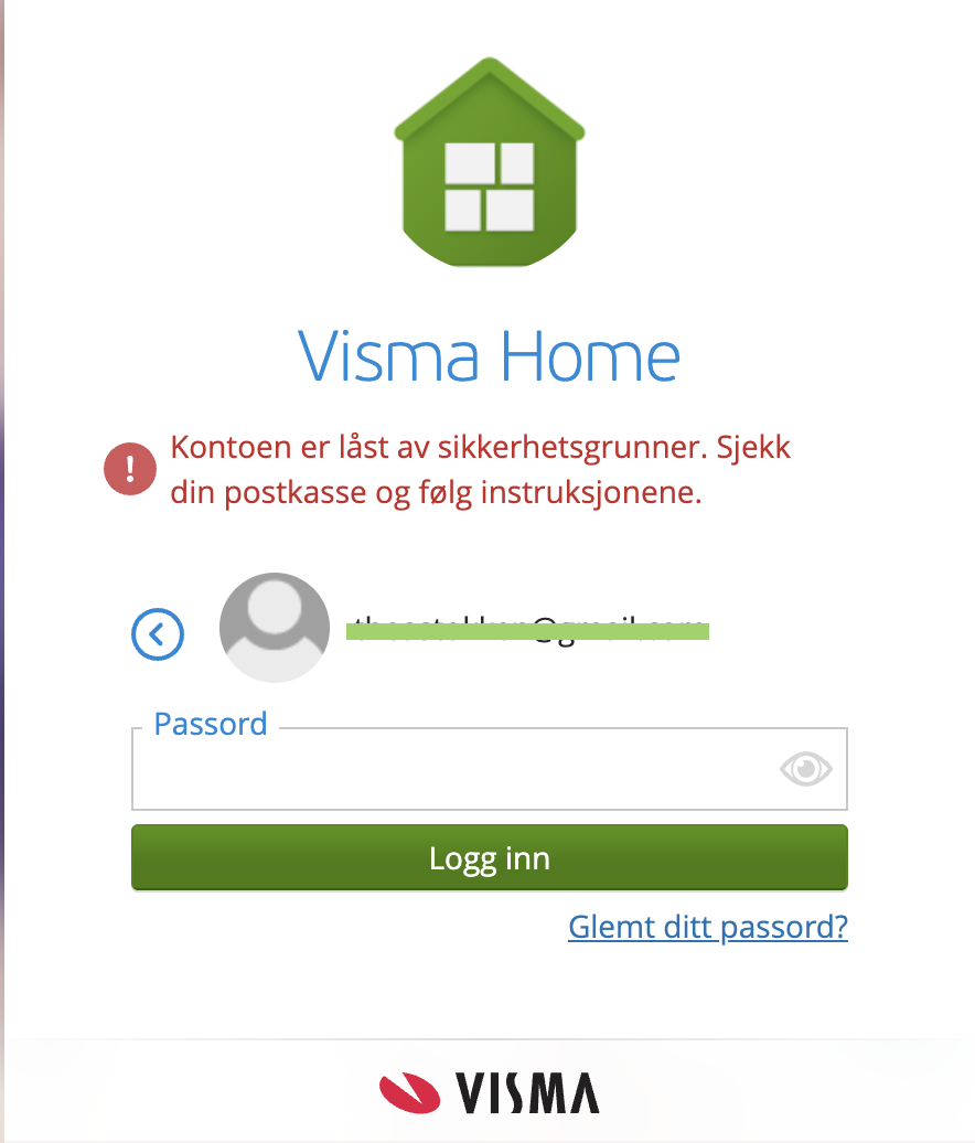 User locked in Visma.net
